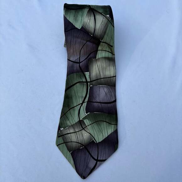 J. Garcia Other - J. Garcia Moon Mountains Collection Fifty-One Silk Green Purple Necktie